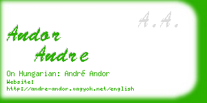 andor andre business card